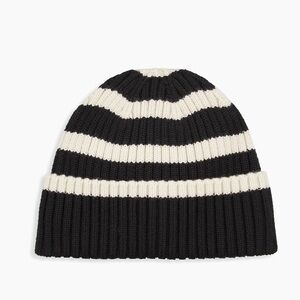 BabyGAP Black and White Striped Beanie Size 12-24 Months